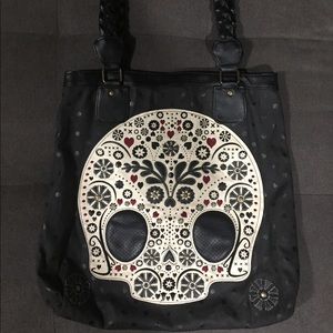 Loungefly sugar skull tote